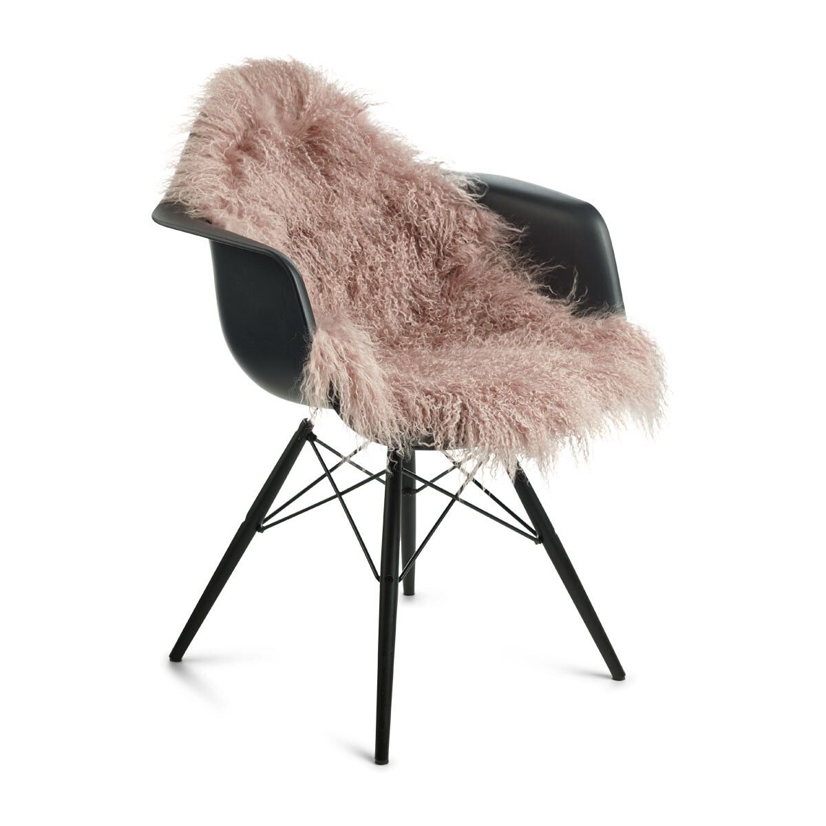 Curly Sheepskin | Mongolian | 85x50 cm Rosa