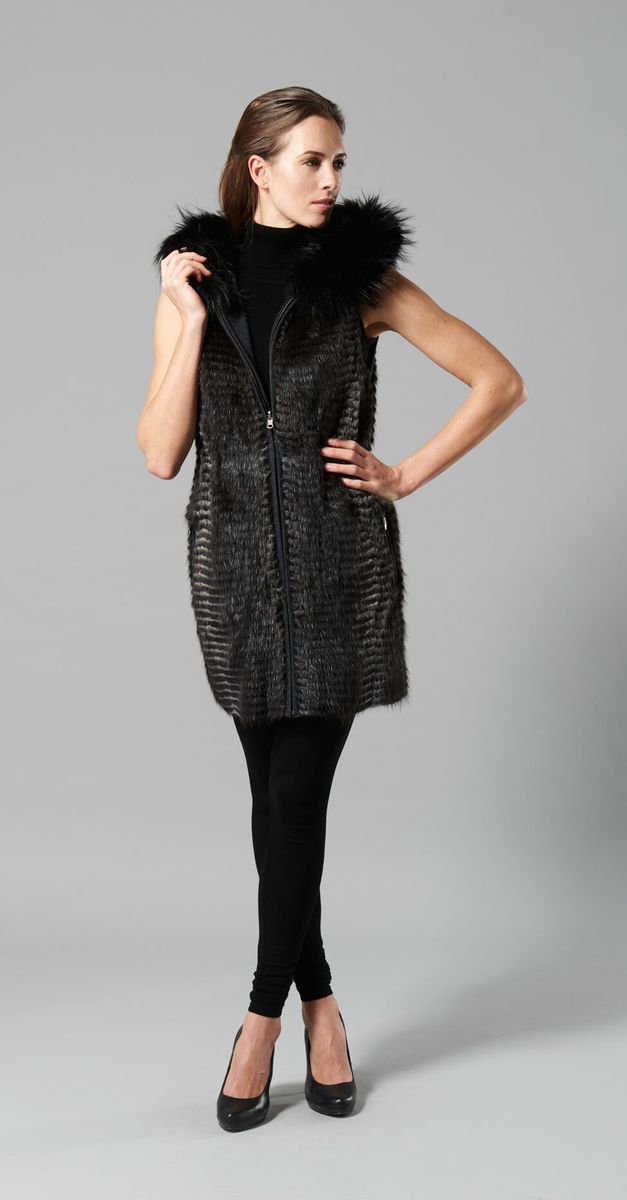 Mette Vest Black/Grey