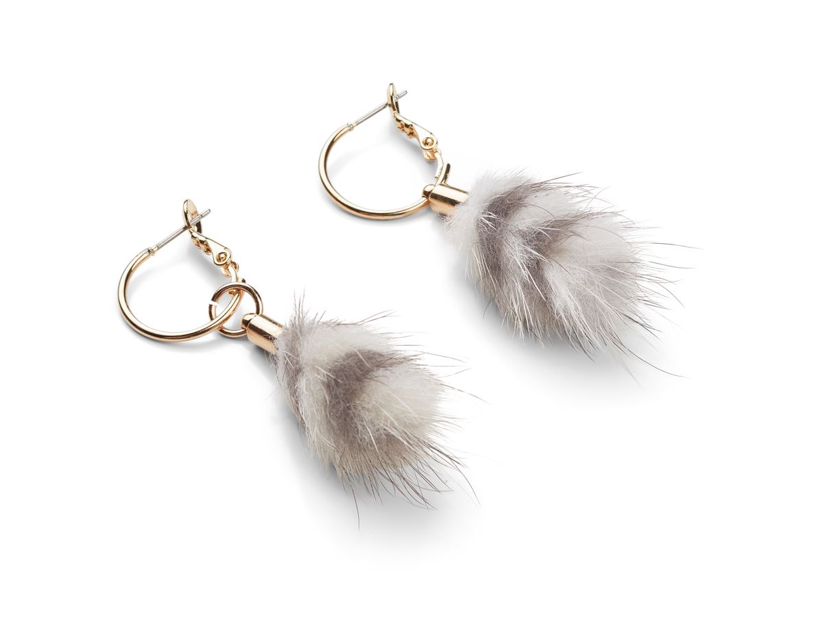 Nicki Earring Grey/White