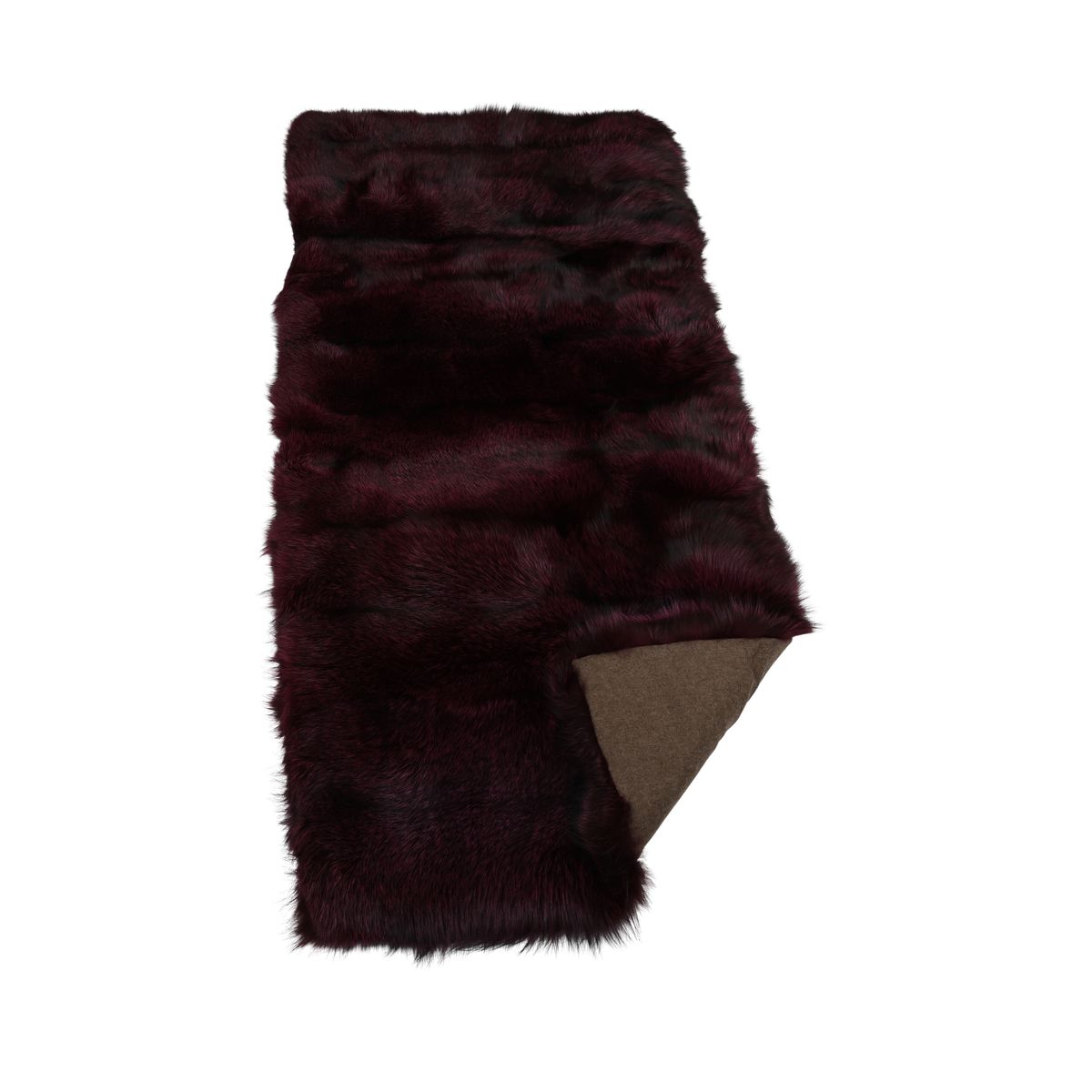 Premium Fox Throw | Cashmere Backing | Purple | 150x70 cm