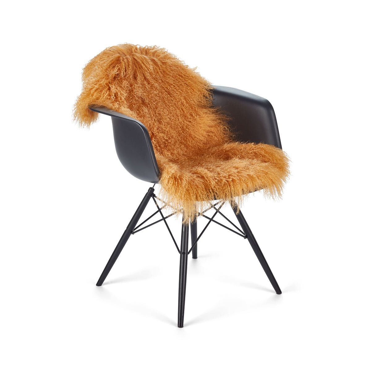 Curly Sheepskin | Mongolian | 85x50 cm Imperial Yellow