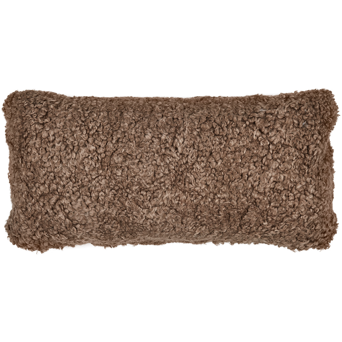 Short-Wool Sheepskin Cushion | Doublesided | 30x60 cm Taupe