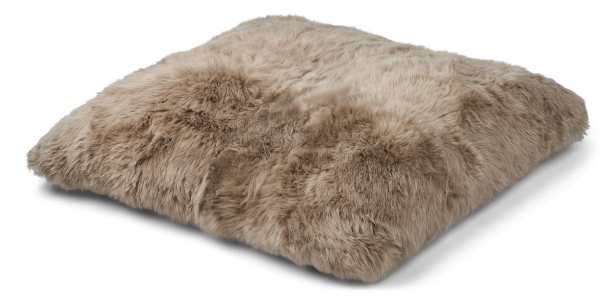 Maxi Float Cushion | Long Wool | 90x90 cm Taupe