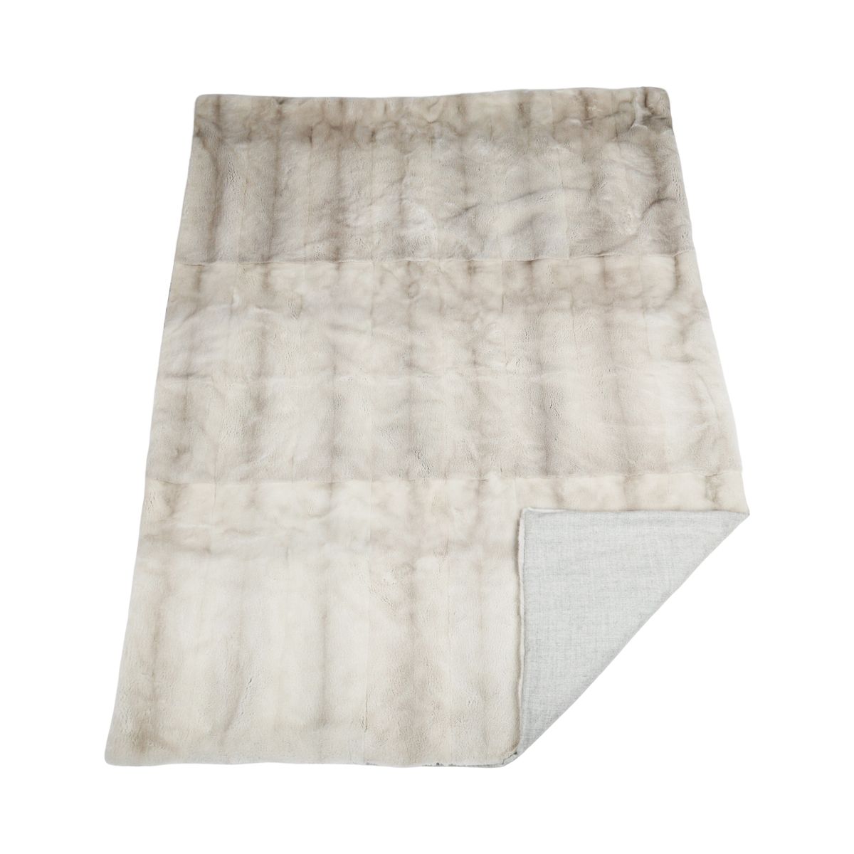 Mink Throw | Cashmere Backing | Sapphire Cross | 140x190 cm