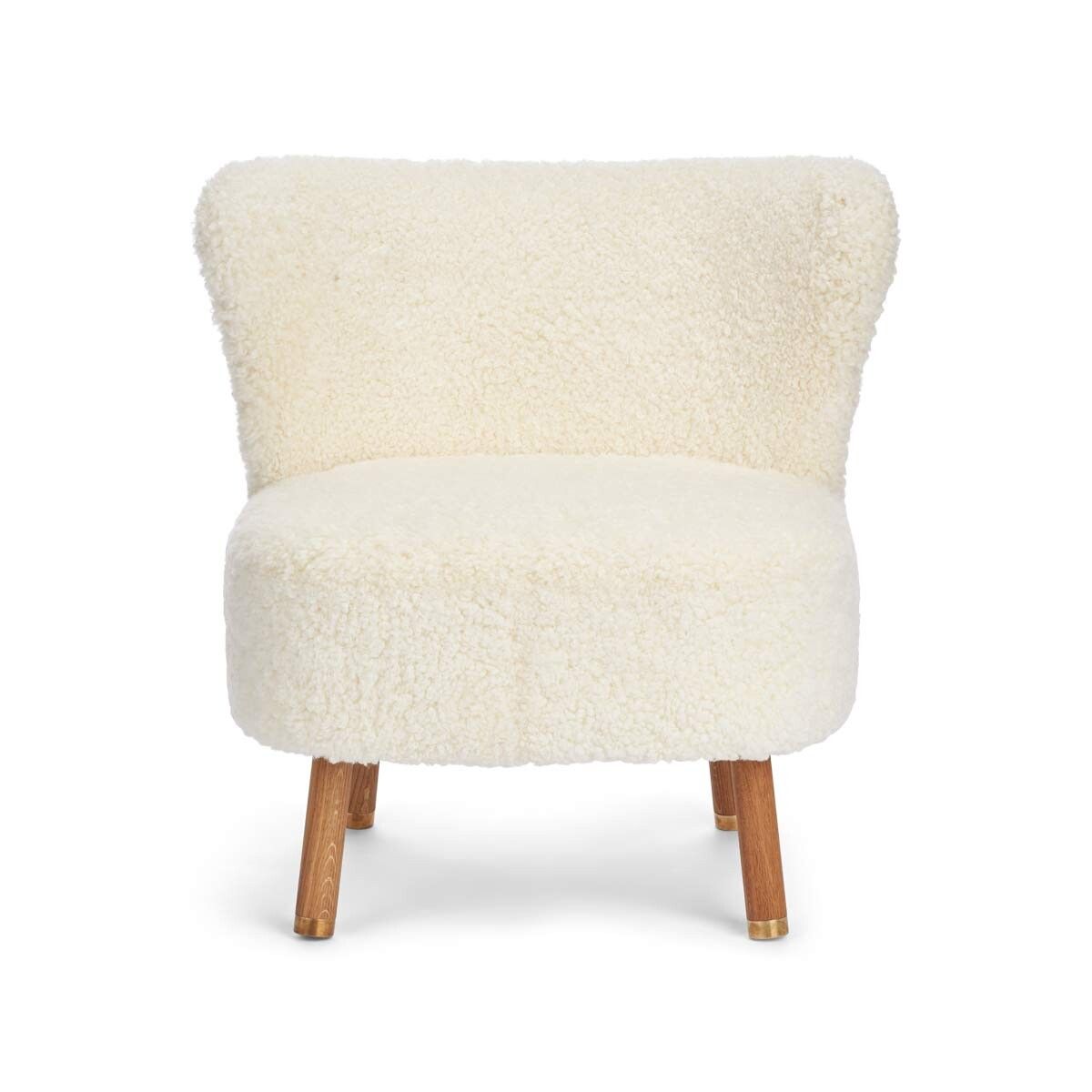 Emil Lounge Chair | Short Wool Ivory