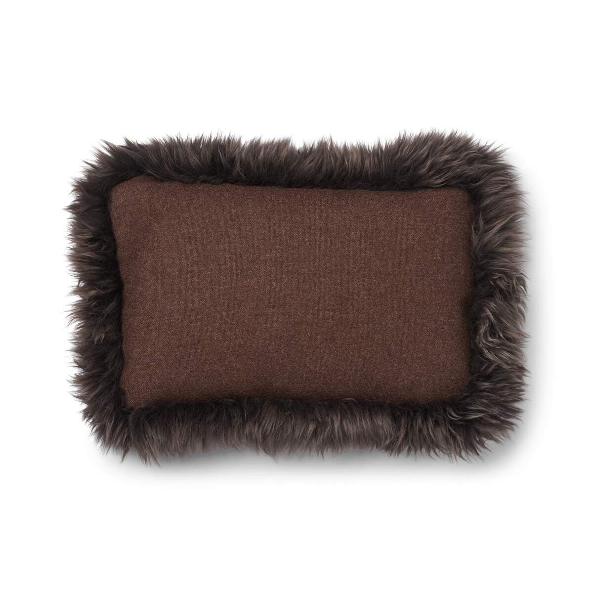 Wool Cushion | Long Wool Trim | 52x52 cm | 34x52 cm