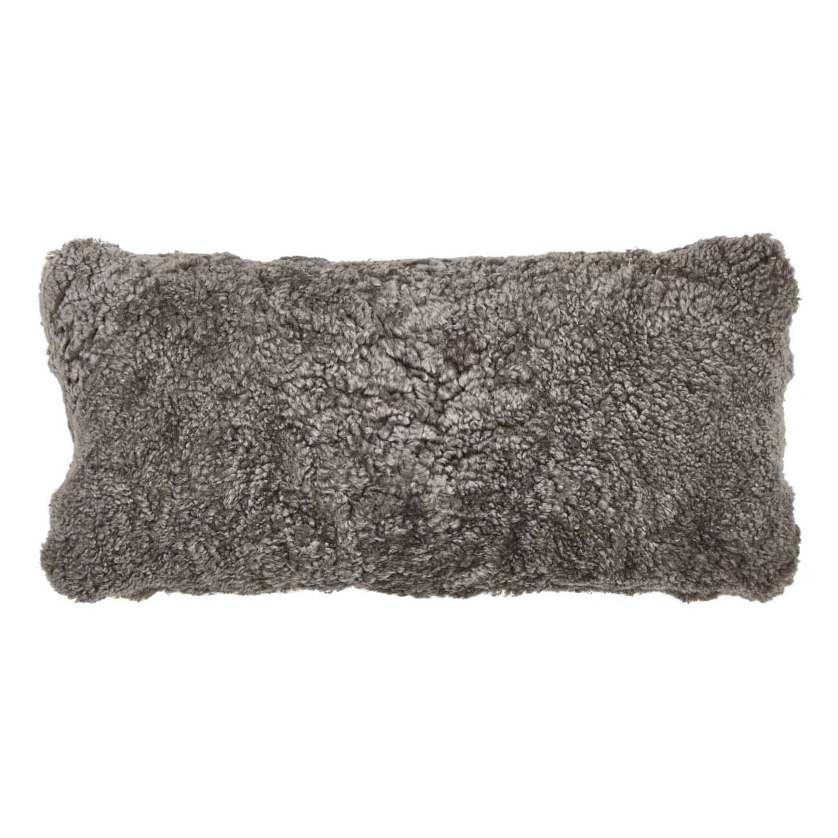 Short Wool Sheepskin Cushion | Doublesided | 30x60 cm