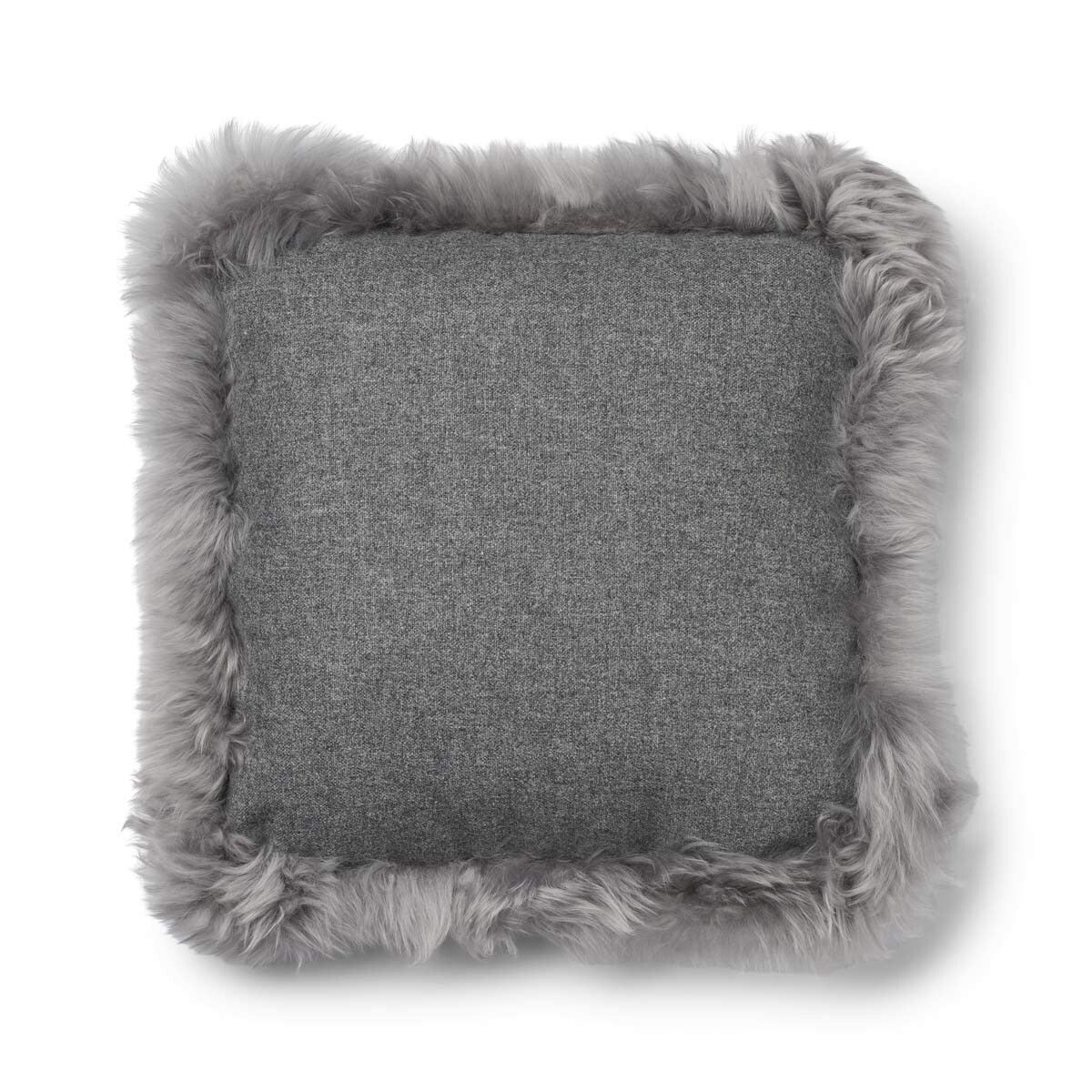 Wool Cushion | Long Wool Trim | 52x52 cm | 34x52 cm