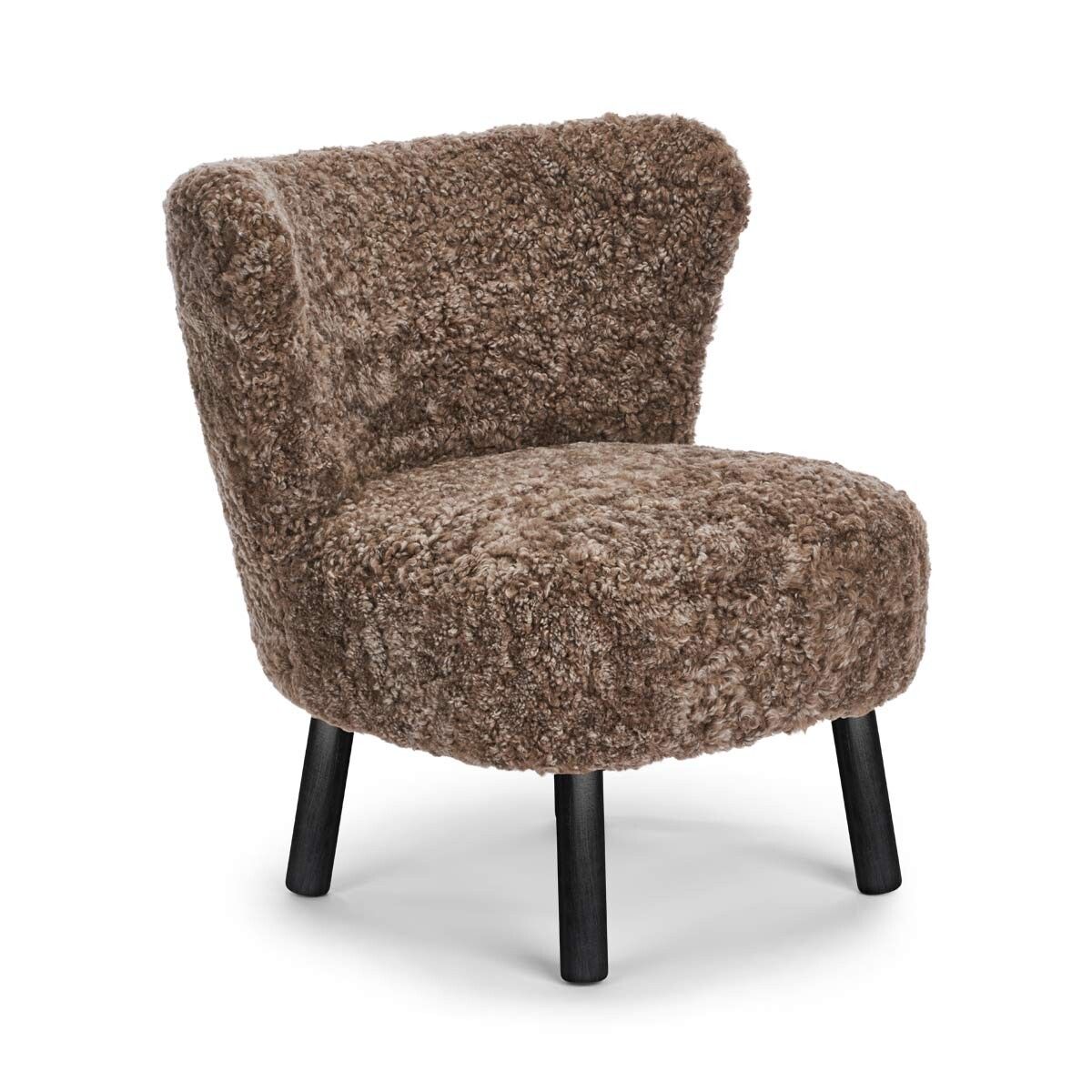 Emily Lounge Chair | Short Wool Taupe