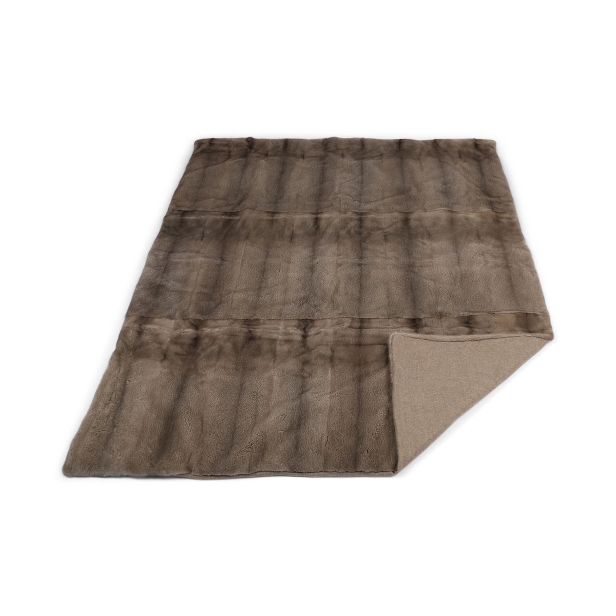 Mink Throw | Cashmere Backing | Silver Blue | 180x138 cm