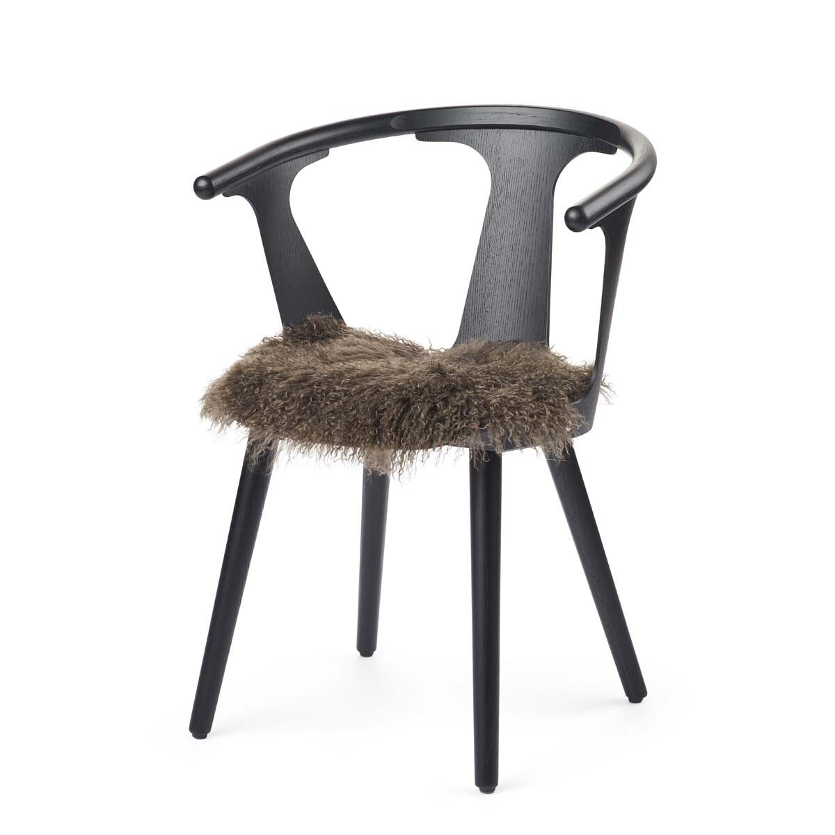 Tibetan Sheepskin Seat Cover | Ø38cm Taupe