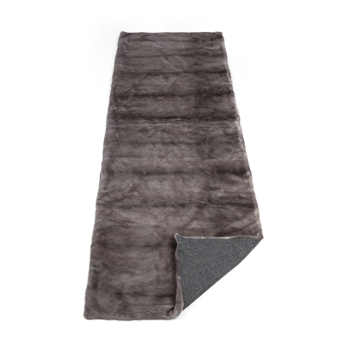 Mink Throw | Cashmere Backing | Blue Irish | 68x212 cm