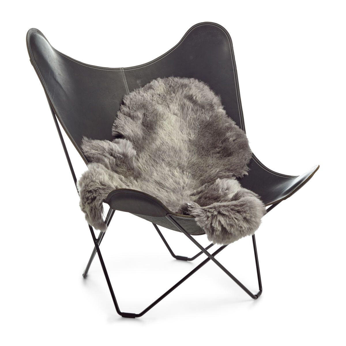Icelandic Sheepskin | Short Wool | 120+ cm Grey Brisa