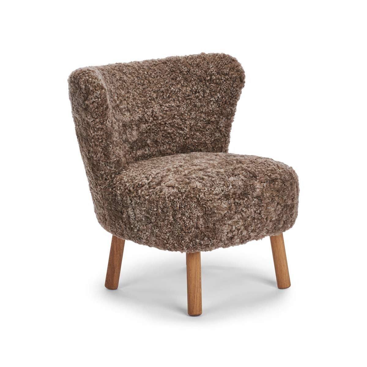 Emily Lounge Chair | Short Wool Taupe