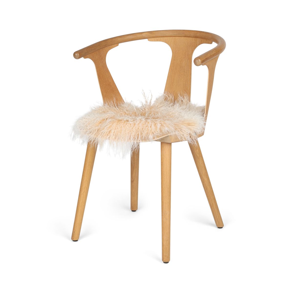 Tibetan Sheepskin Seat Cover | Ø38cm Arctic Sunrise