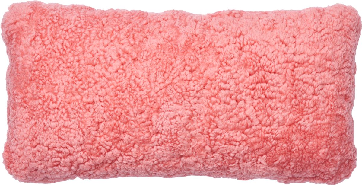 Short Wool Cushion | Doublesided | 30x60 cm Coral Peach