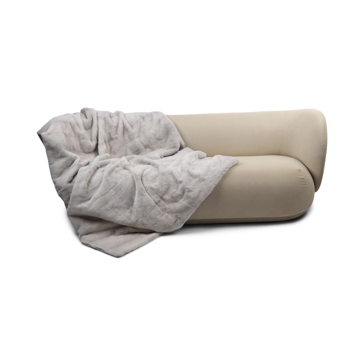 Mink Throw | Cashmere Backing | Sapphire Cross | 186x260 cm
