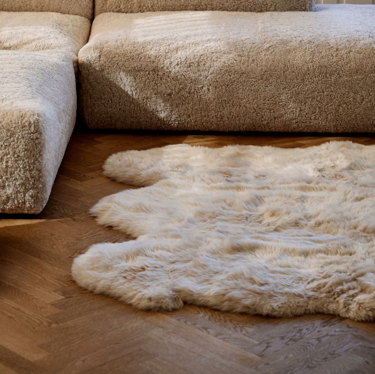 New Zealand Sheepskin | Long Wool | Rug 180x162 cm Black