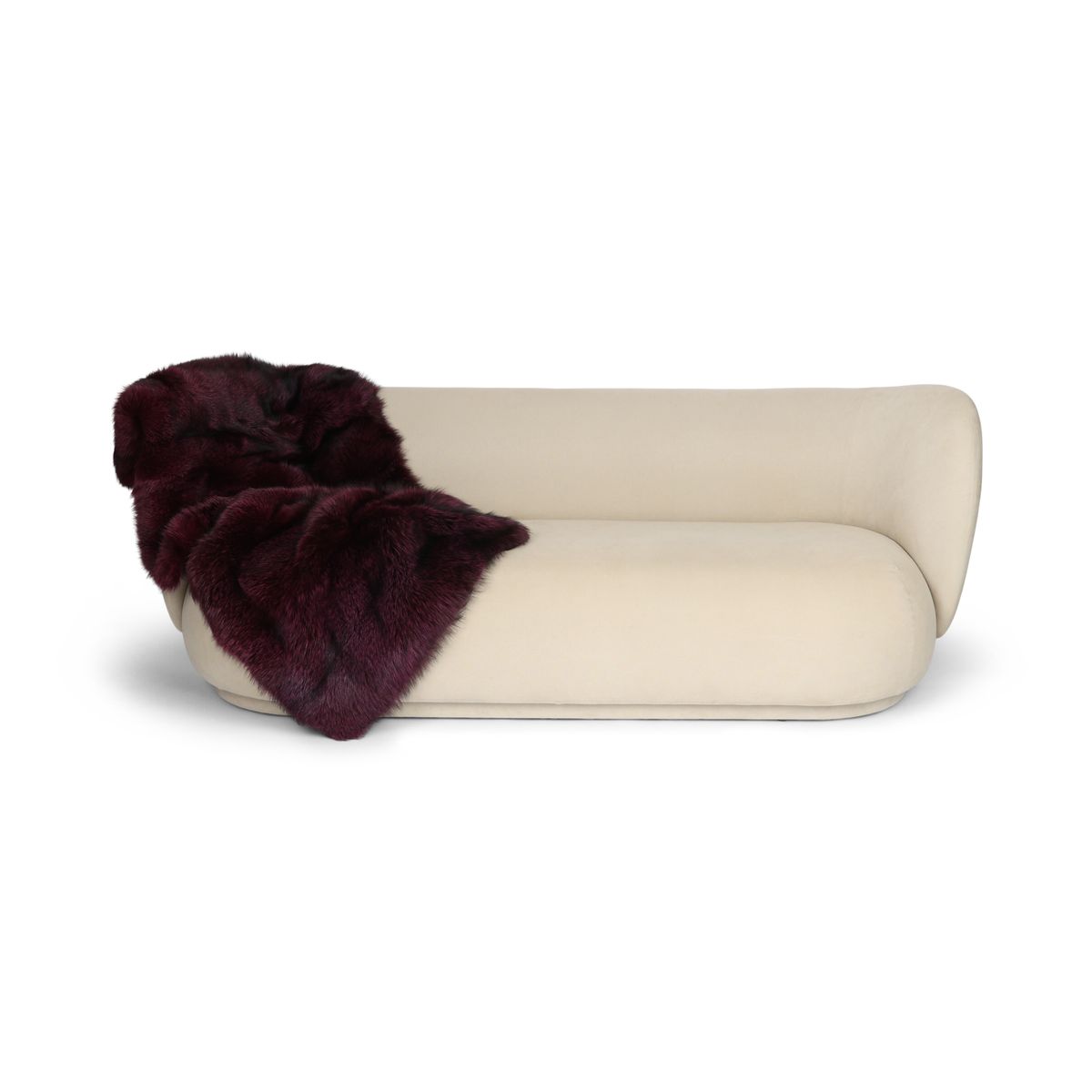 Premium Fox Throw | Cashmere Backing | Purple | 150x70 cm