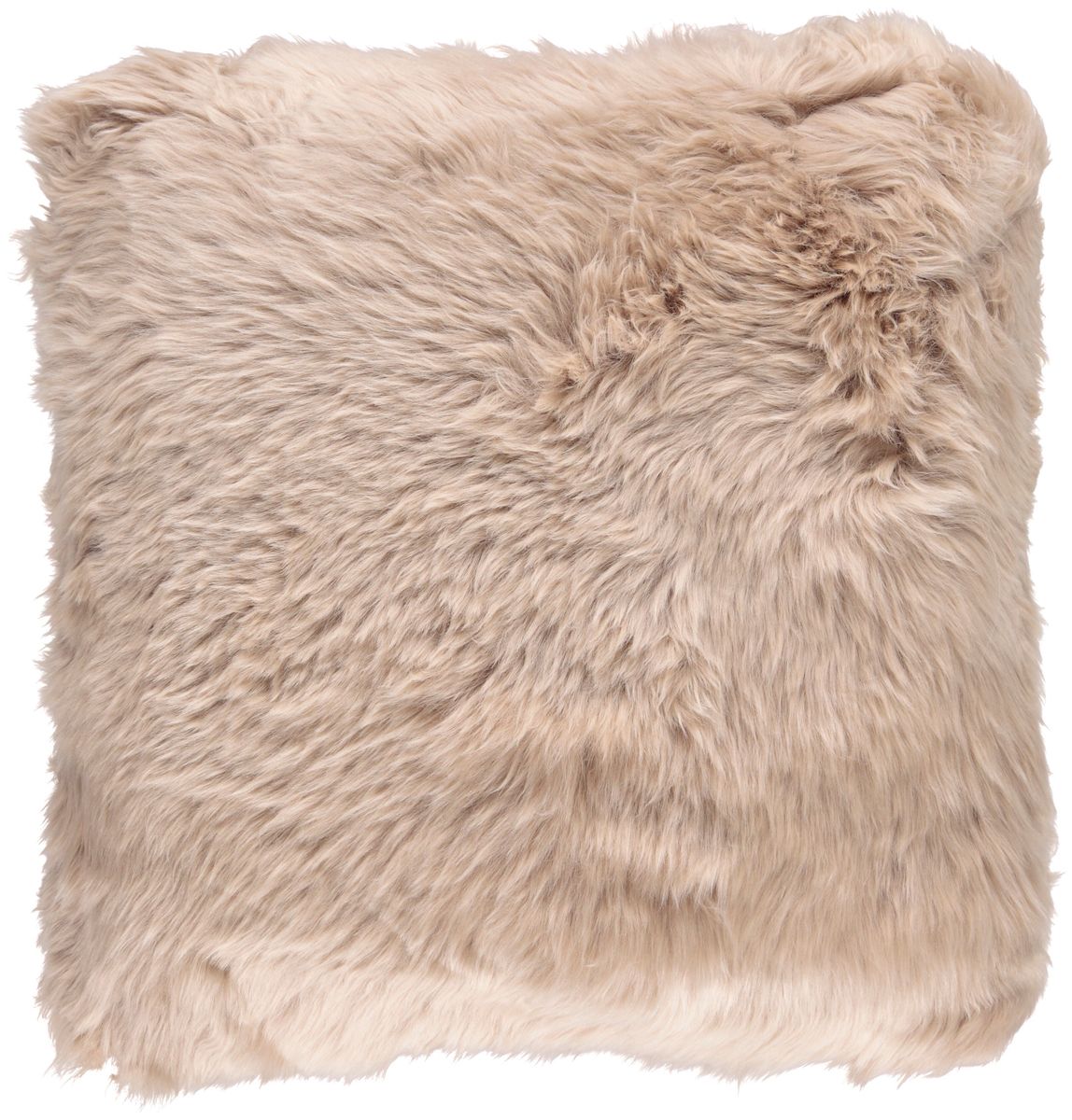 Long Wool Sheepskin Cushion | 50x50 cm Warm Sand