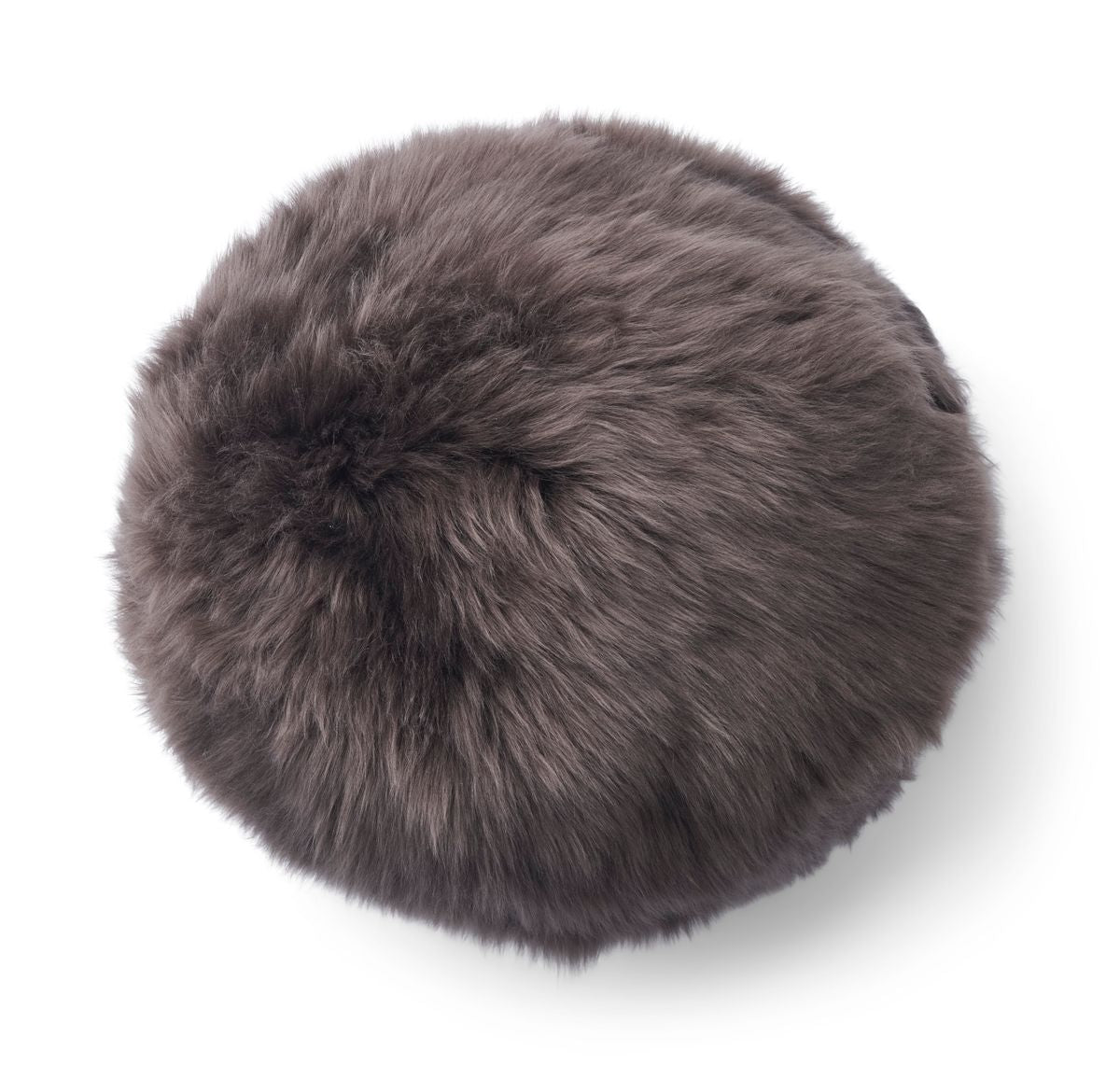 Angelite Round Cushion | D30 cm | D25 | D35 | Long Wool Walnut