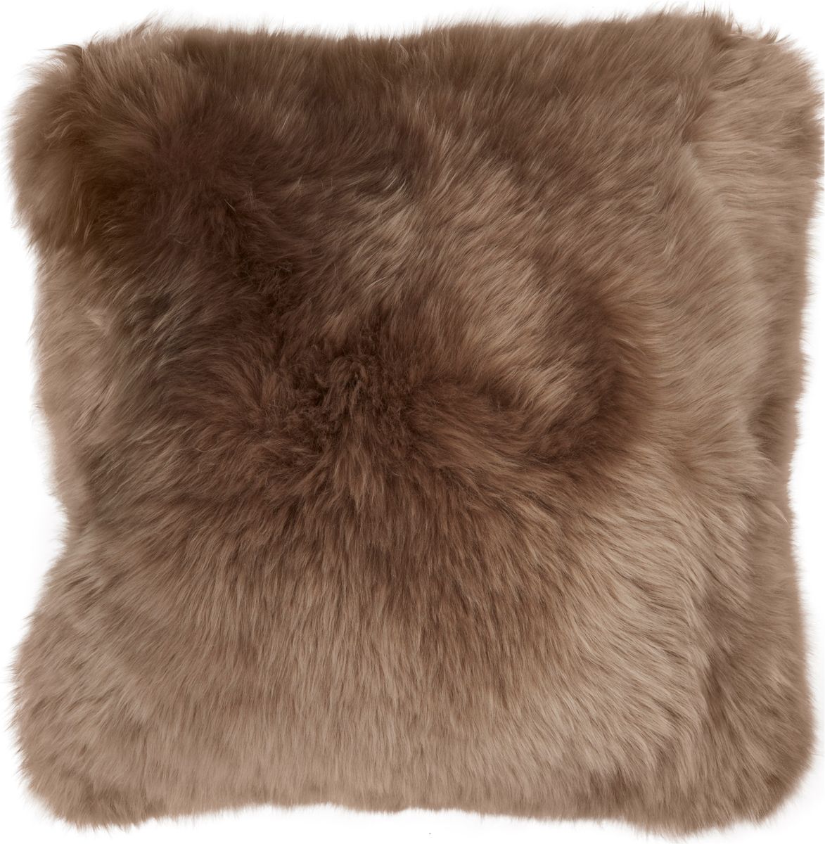 Long Wool Sheepskin Cushion | Leather backing