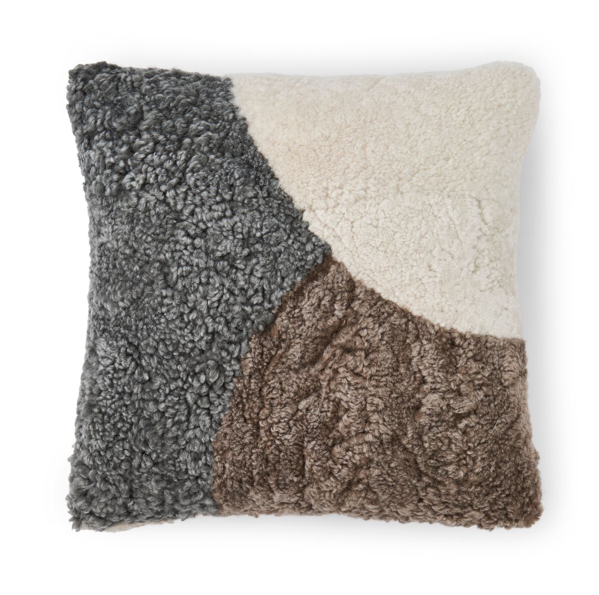Short Wool Sheepskin Cushion | Doublesided | 46x46 cm