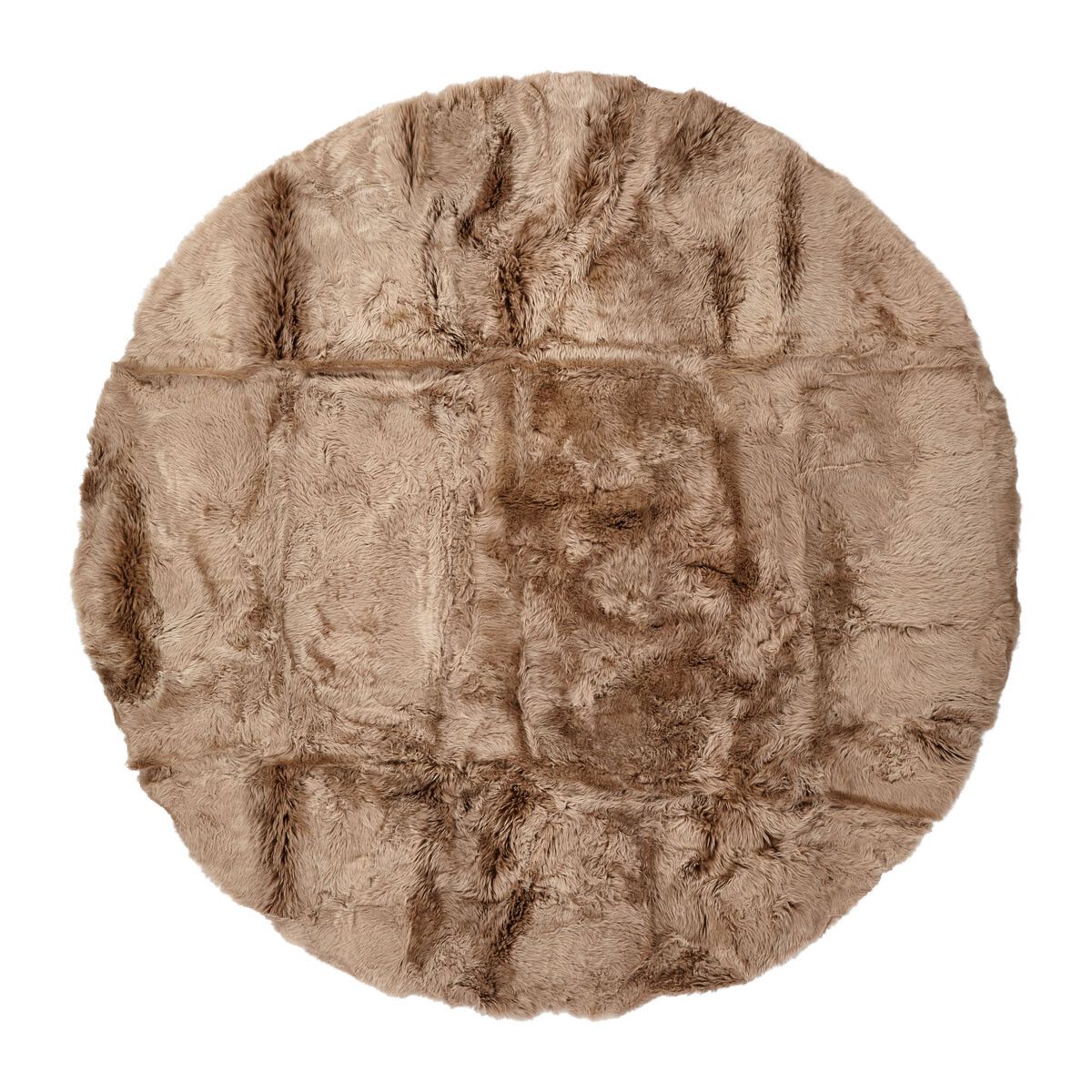 Long Wool Sheepskin Design Rug | Ø140 cm