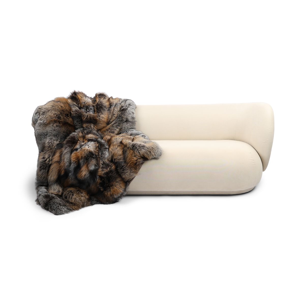 Premium Fox Throw | Cashmere Backing | Gold Cross | 150x160 cm