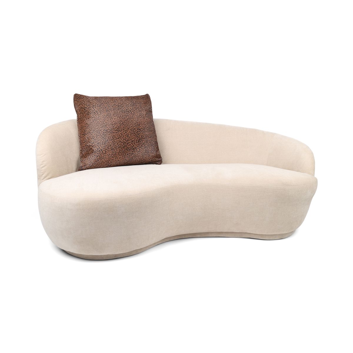 Premium Cowhide Cushion | Doublesided Brown/Black Leopard Print