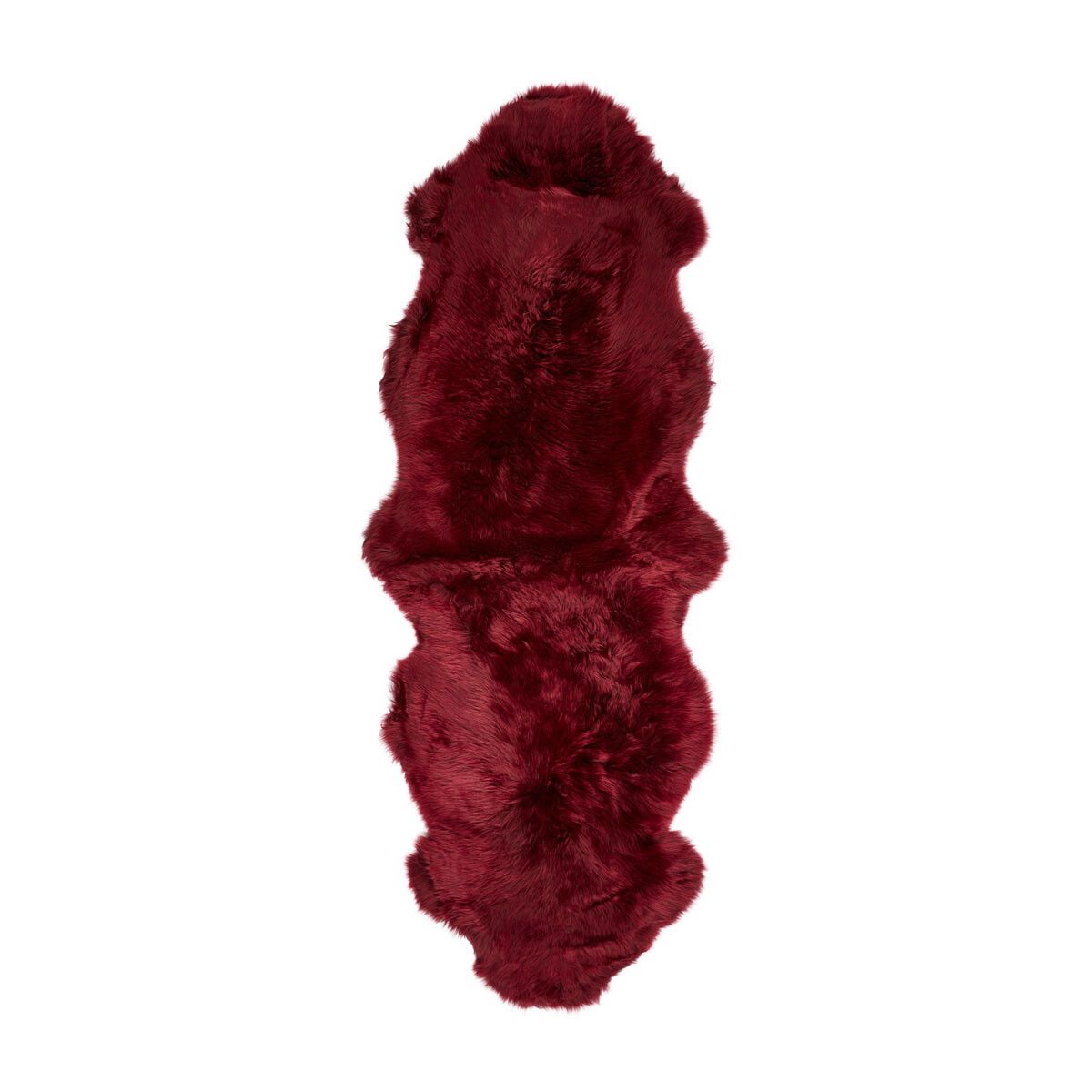 Premium Quality | Double New Zealand Sheepskin | Long Wool | Rug 180 cm Burgundy