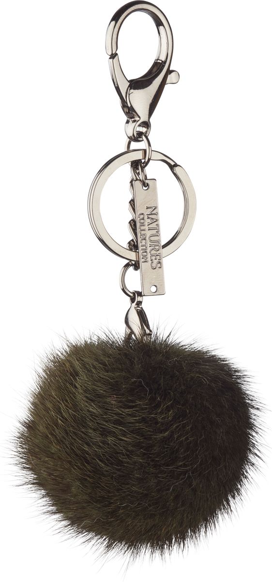 Pom Pom Keyring Khaki