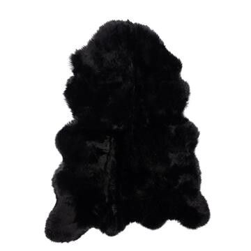 New Zealand Sheepskin | Long Wool | Rug 104x150 cm Black