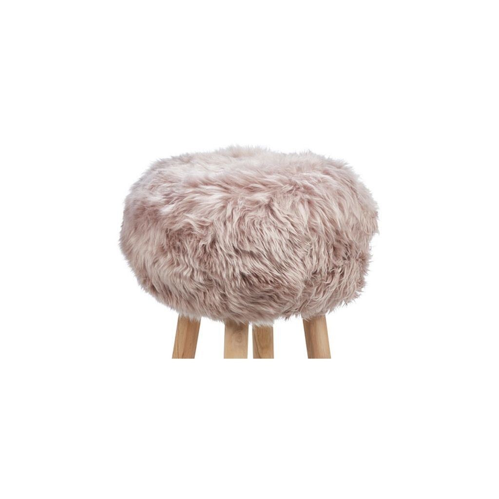 Sheepskin Stool Cover | Ø35xH17 cm Dove