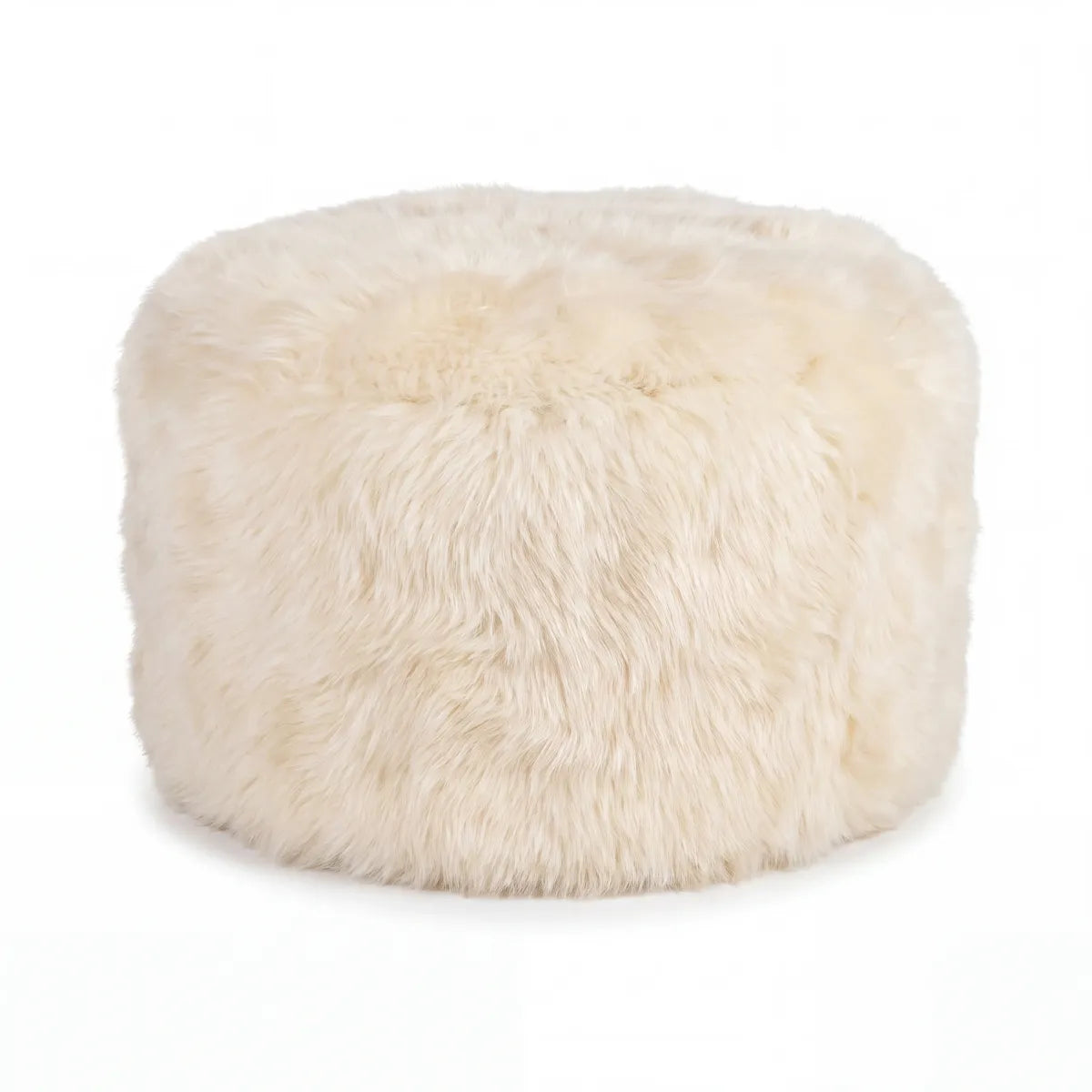Skandi Footrest | Long Wool Sheepskin | New Zealand Linen