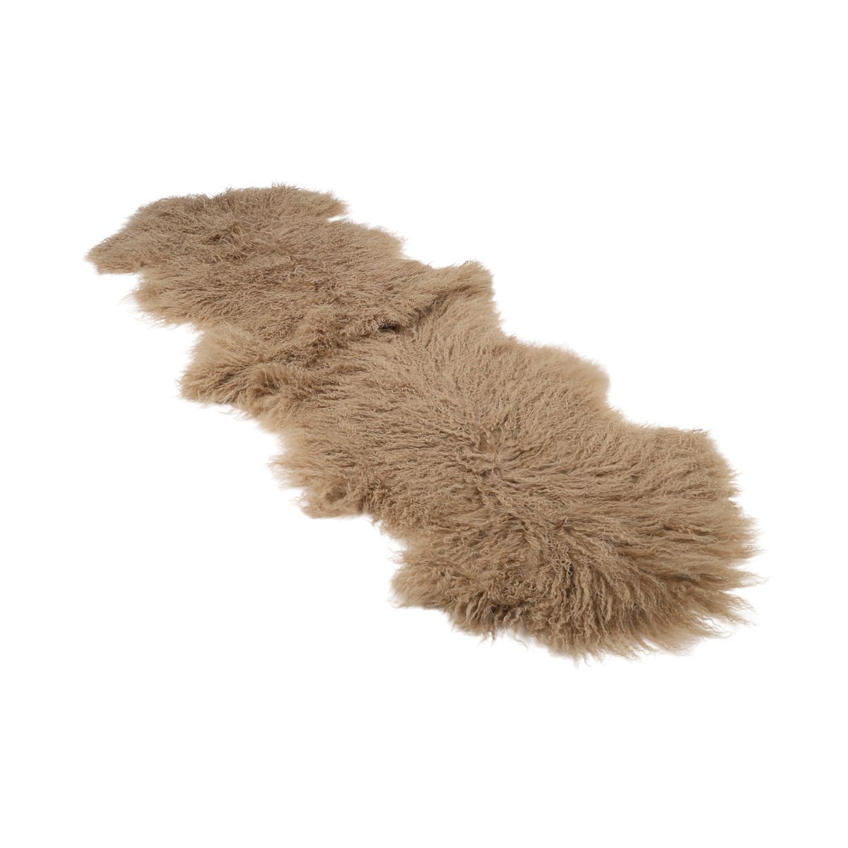 Double Mongolian Sheepskin | 150 x 55 cm Warm Sand