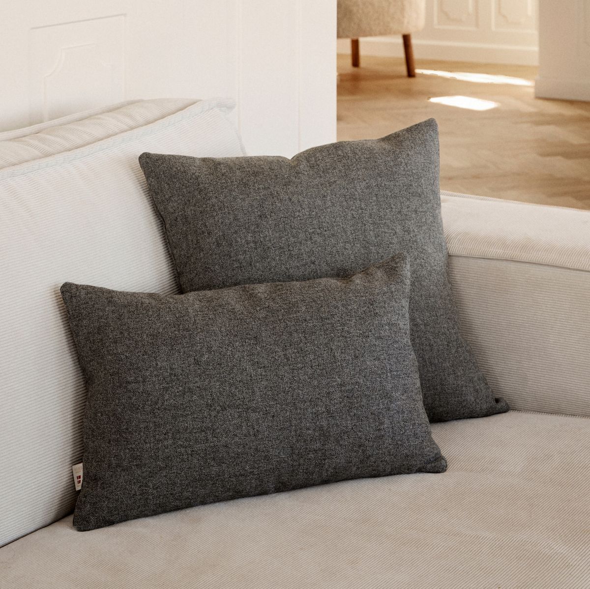 Doublesided Cushion | 100% Wool | 52x52 cm Beige