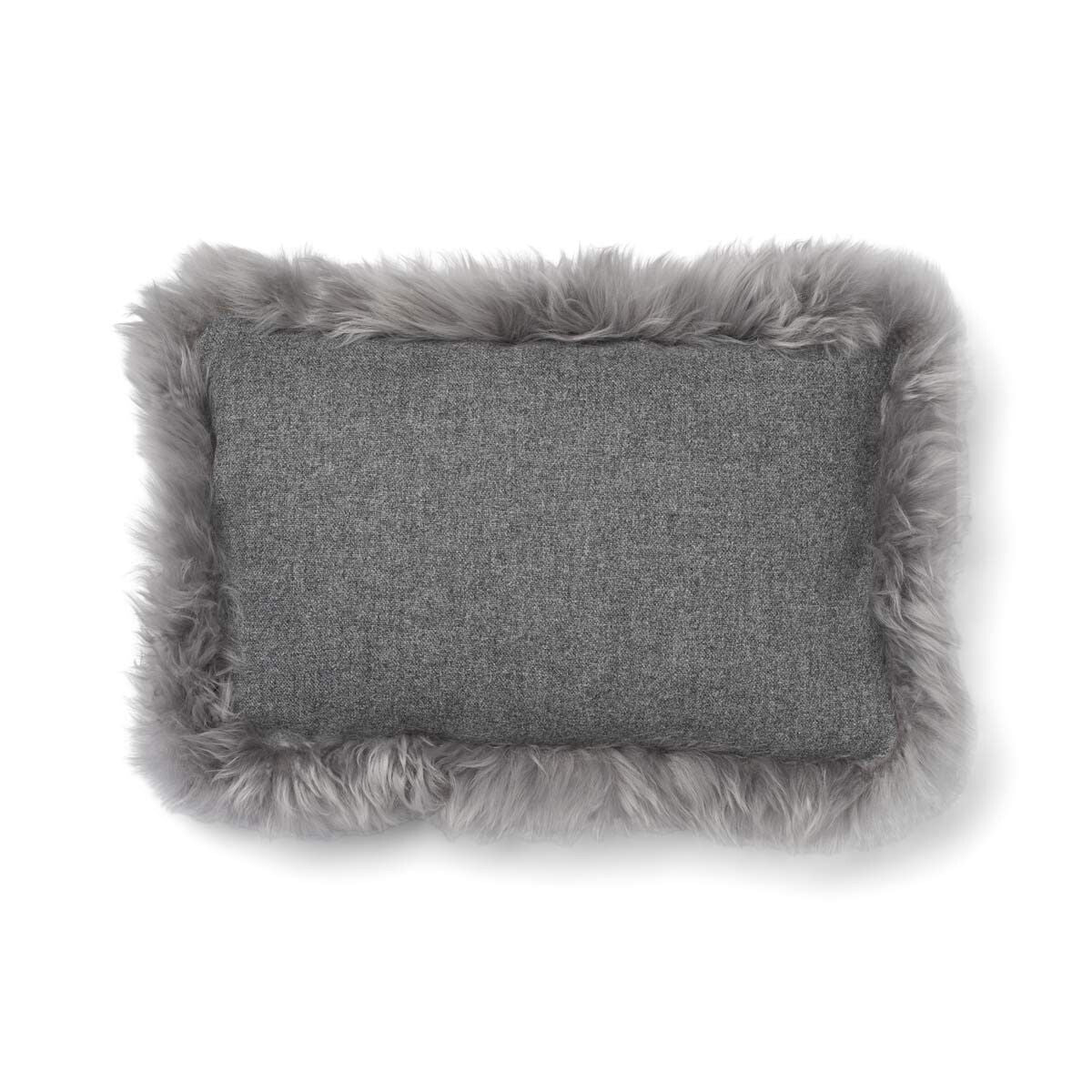 Wool Cushion | Long Wool Trim  | 52x52 cm | 34x52 cm