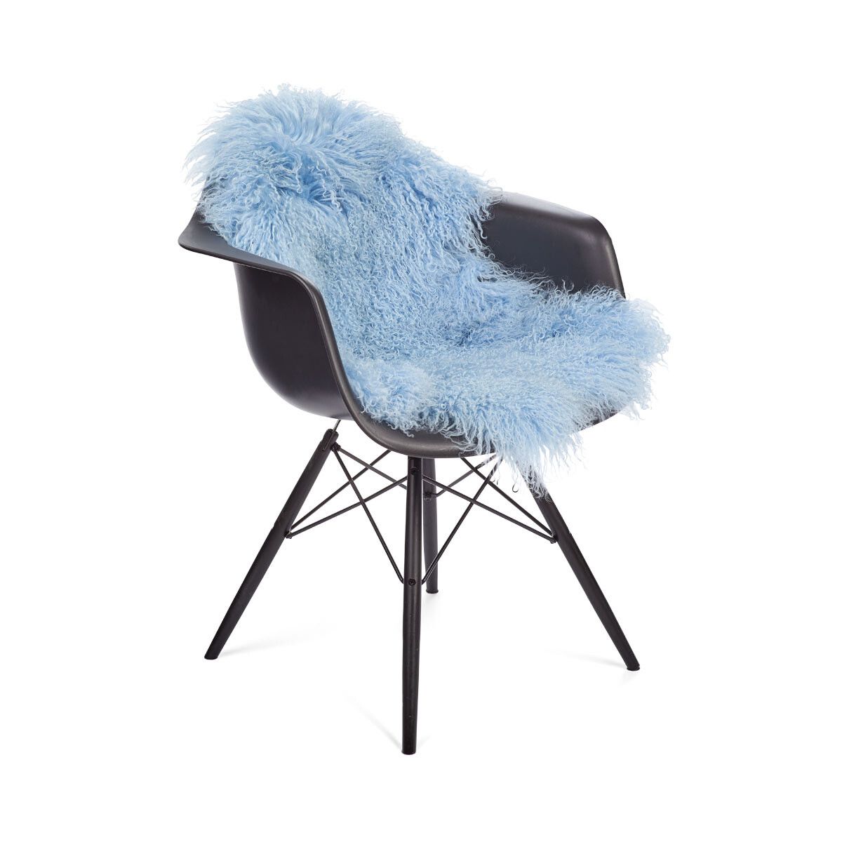 Curly Sheepskin | Mongolian | 85x50 cm Summer Sky