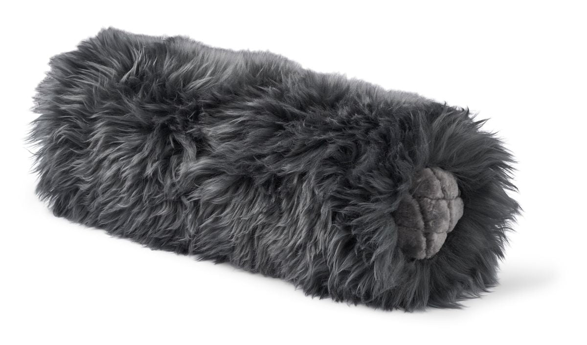 Bolster Cushion | Long Wool Steel/Dark Grey