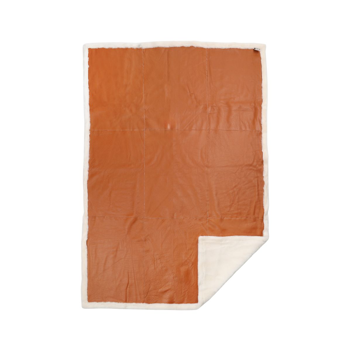 Angelina Throw | Double Face Sheepskin Leather Brown/Ivory