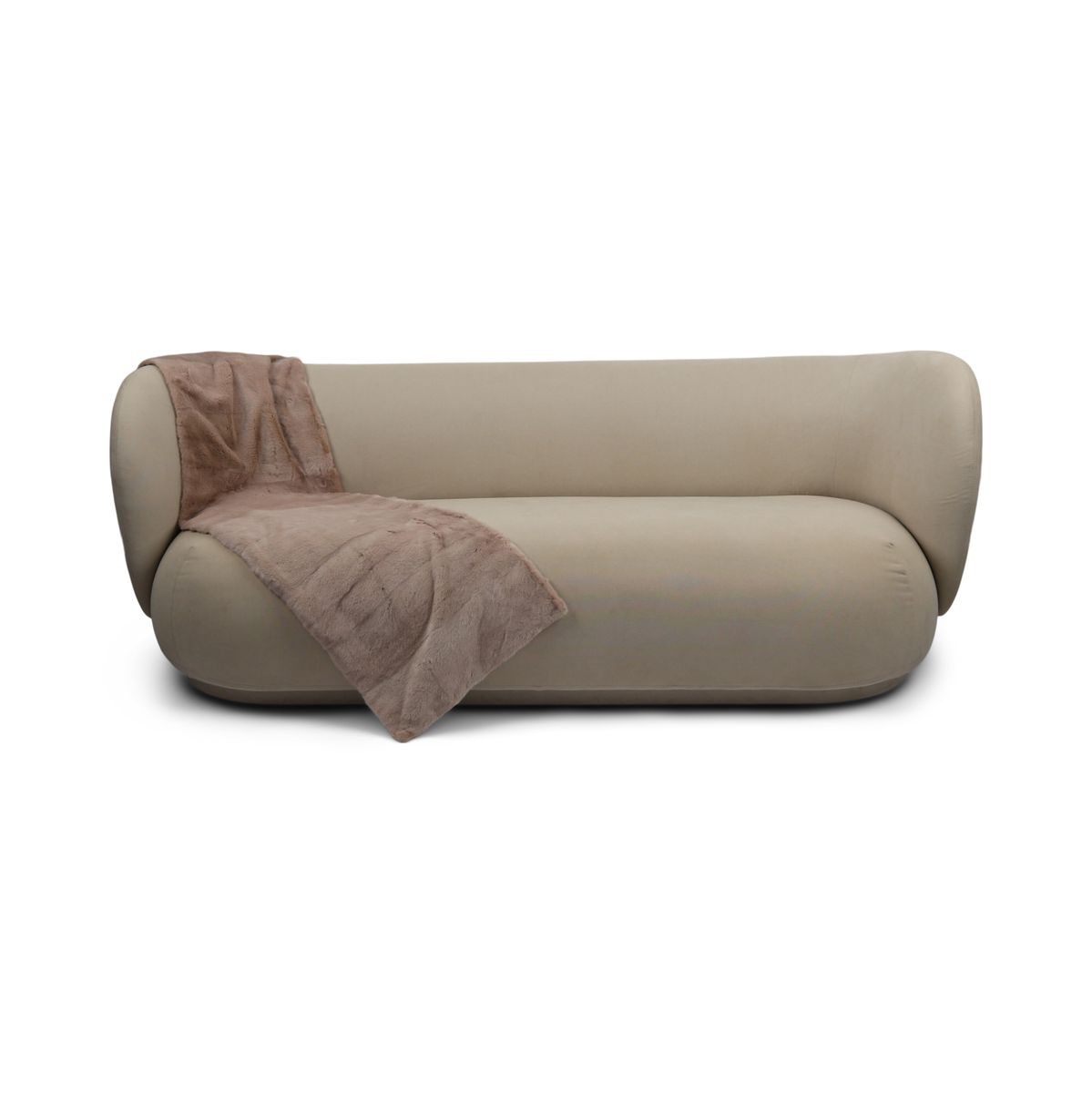Mink Throw | Cashmere Backing | Rosa | 150x48 cm