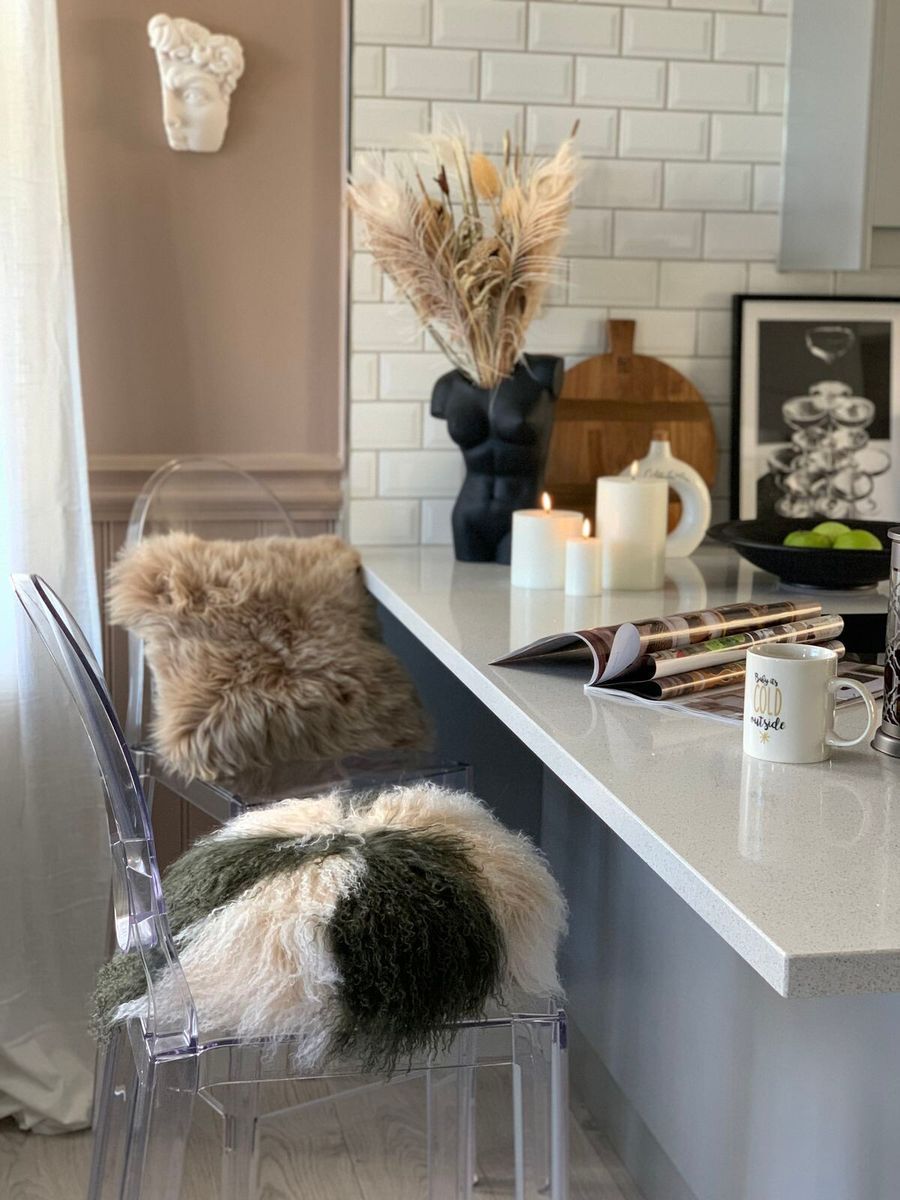 Curly Cake Cushion | Ø45 cm | Ø62 cm | Ø38 cm Arctic Sunrise