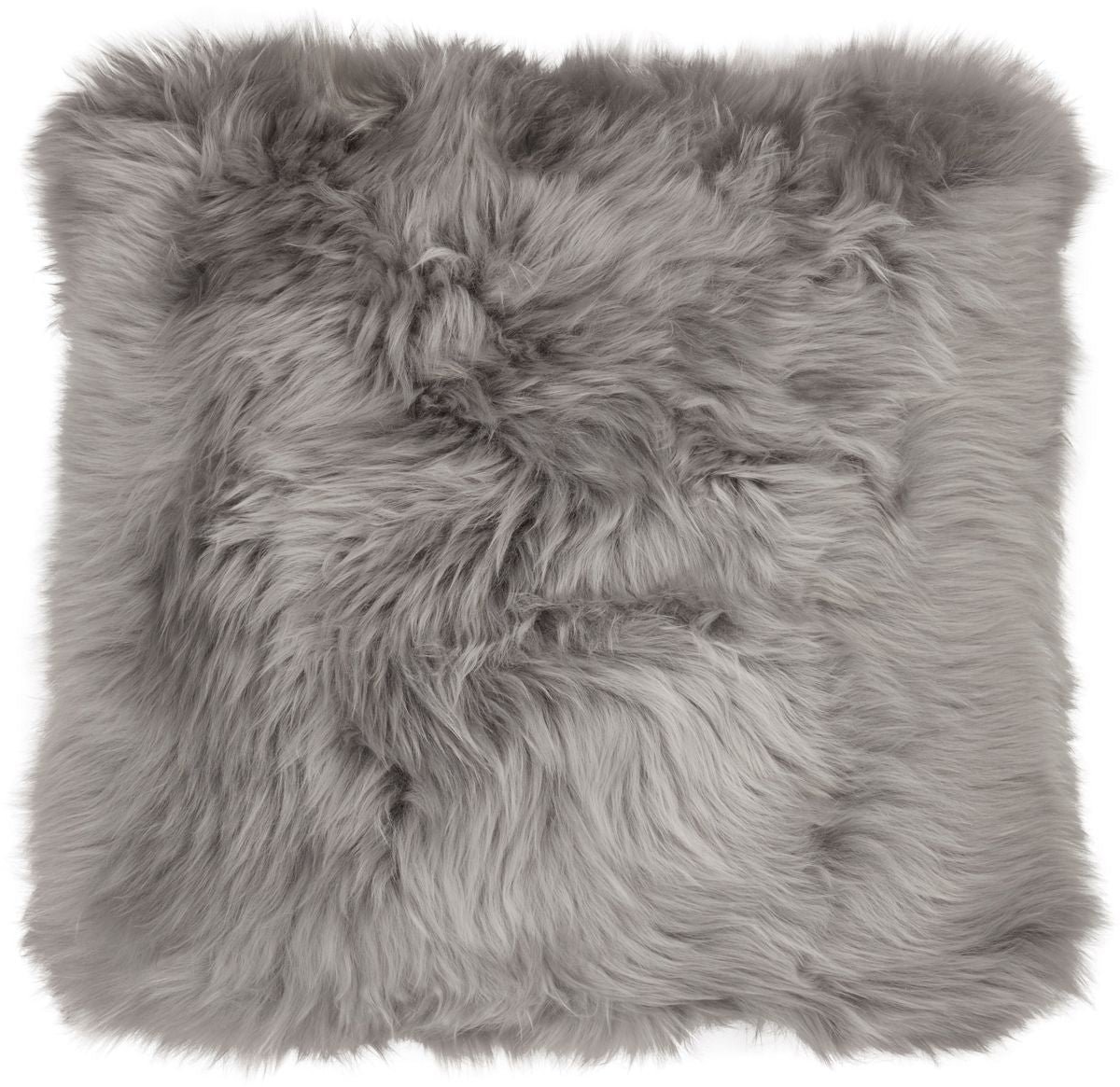 Long Wool Sheepskin Cushion | Leather backing