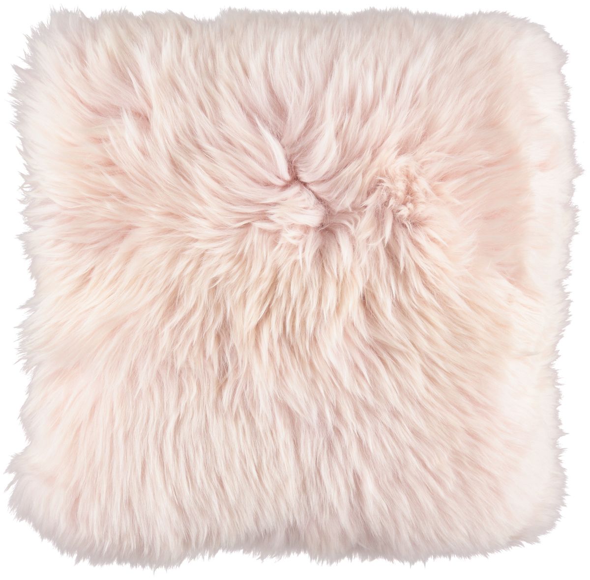 Long Wool Sheepskin Cushion | 35x35 cm Candy