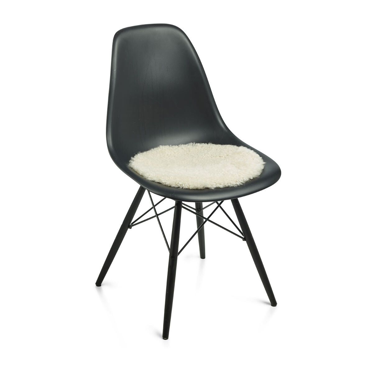 Premium Short Wool Curly Sheepskin Seat Cover | Ø38 cm