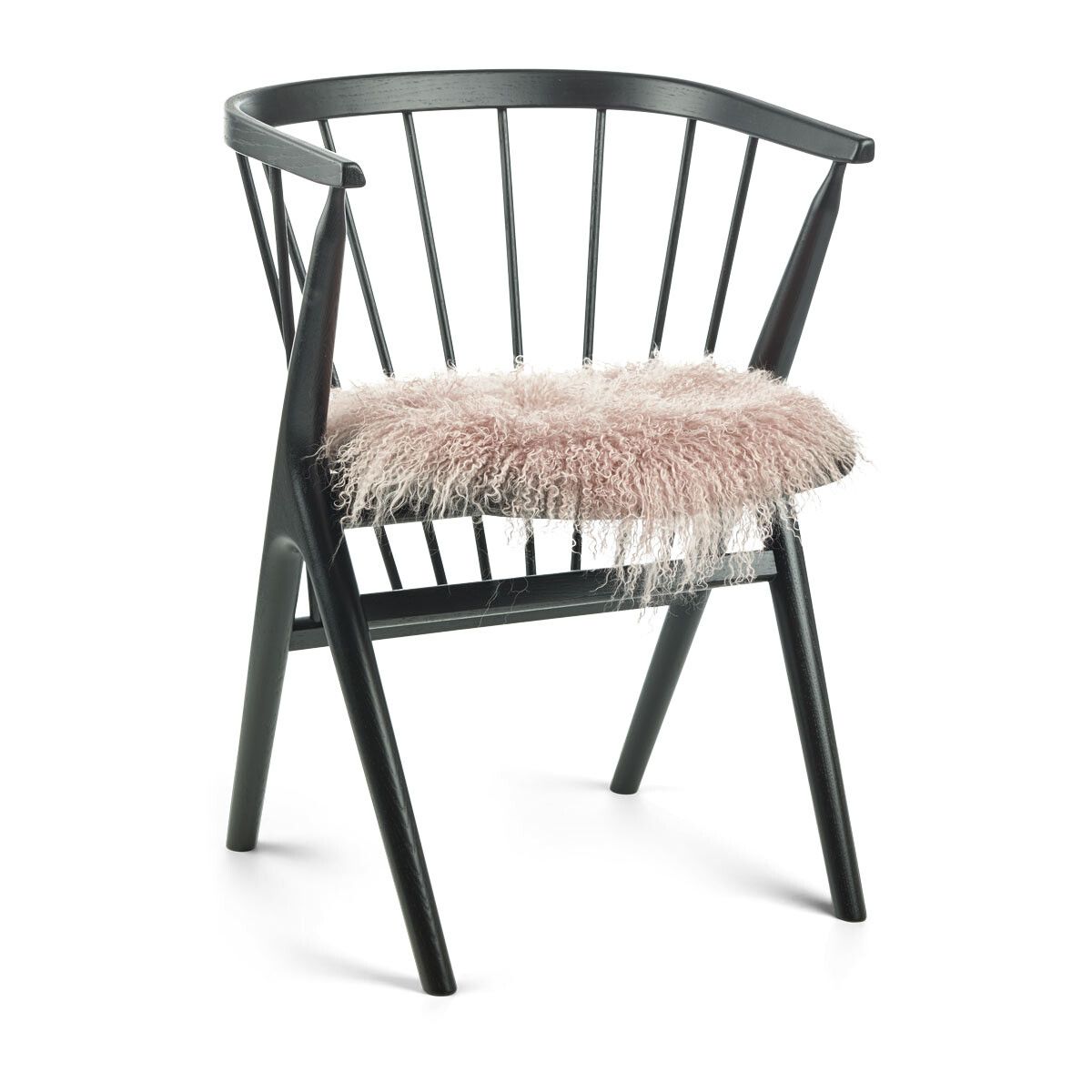 Tibetan Sheepskin Seat Cover | Ø38cm Rosa