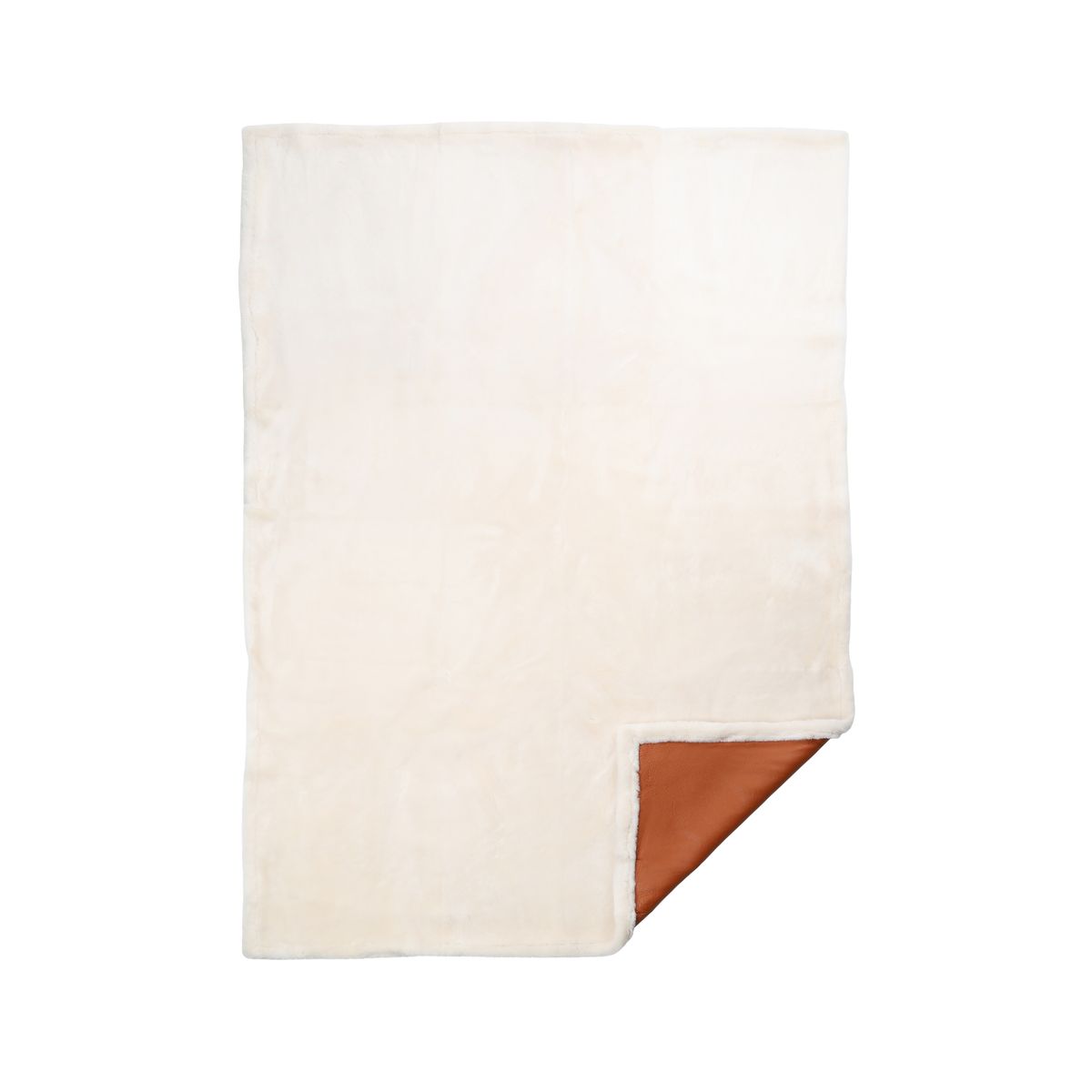 Angelina Throw | Double Face Sheepskin Leather Brown/Ivory