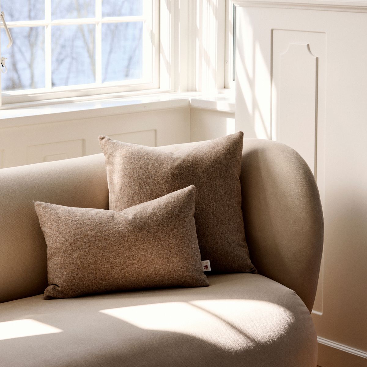 Doublesided Cushion | 100% Wool | 52x52 cm Beige