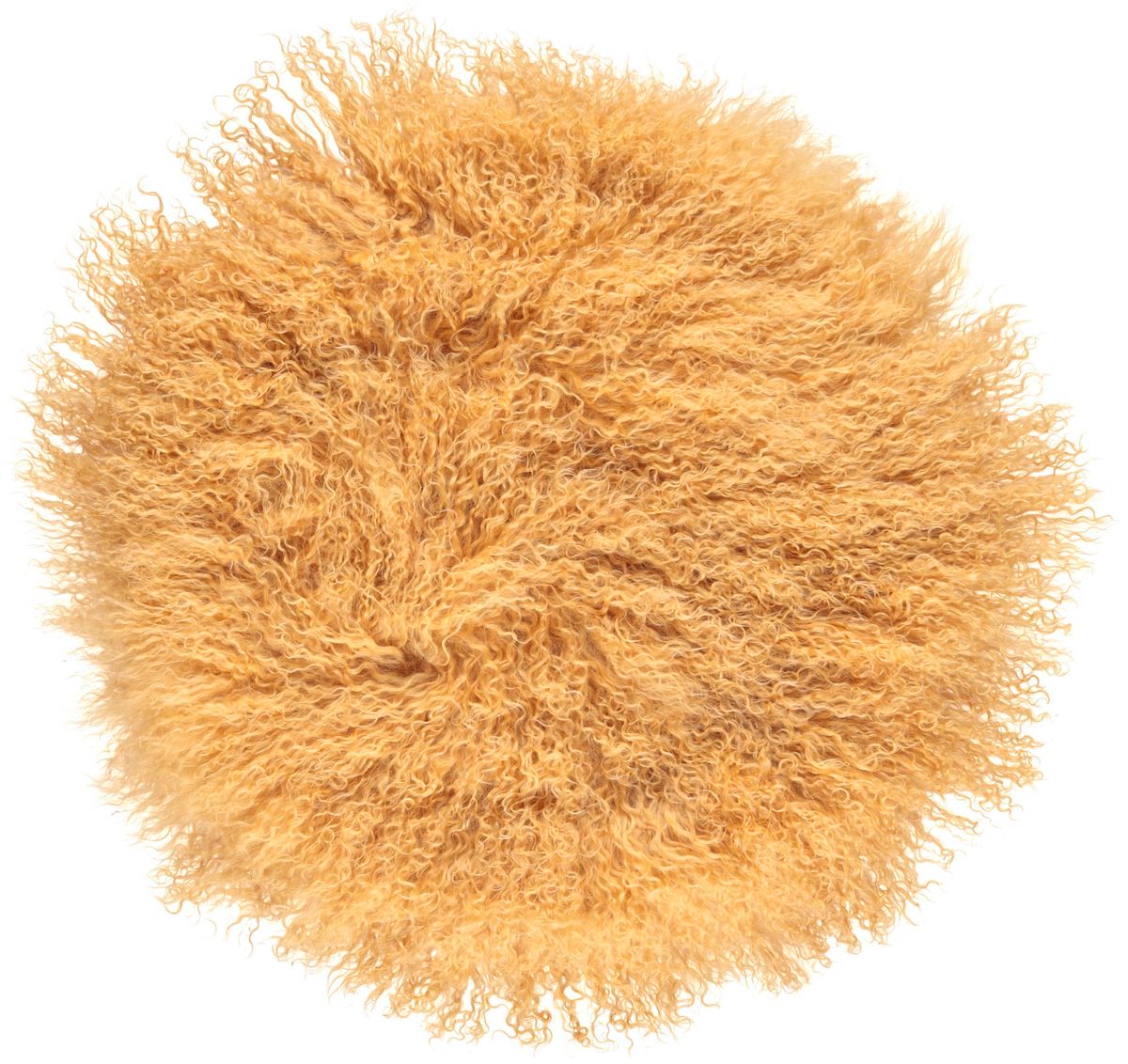 Curly Cake Cushion | Ø45 cm | Ø62 cm | Ø38 cm Imperial Yellow